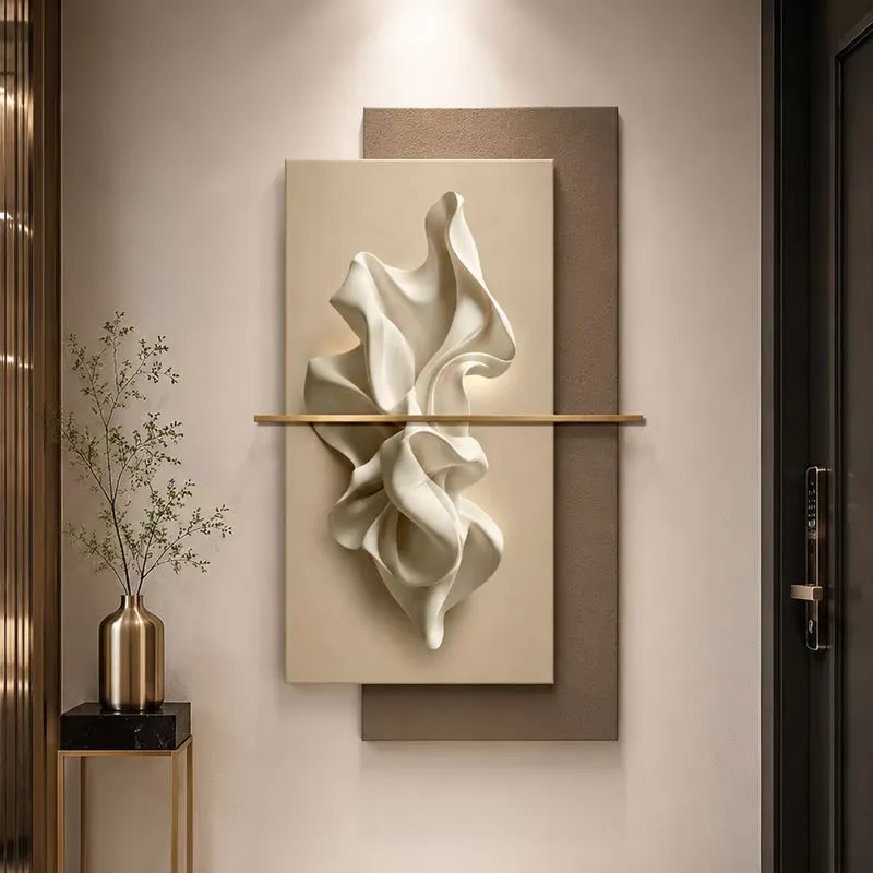 Double-Layer MDF Wall Art with Backlit LEDs, Powered by USB Plug, for Home and Hotel Use