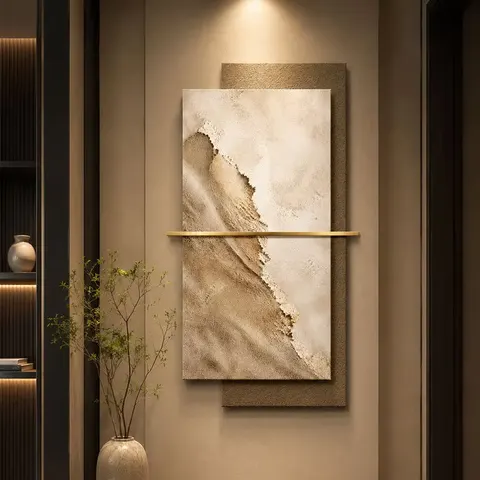 Double-Layer MDF Wall Art with Backlit LEDs, Powered by USB Plug, for Home and Hotel Use