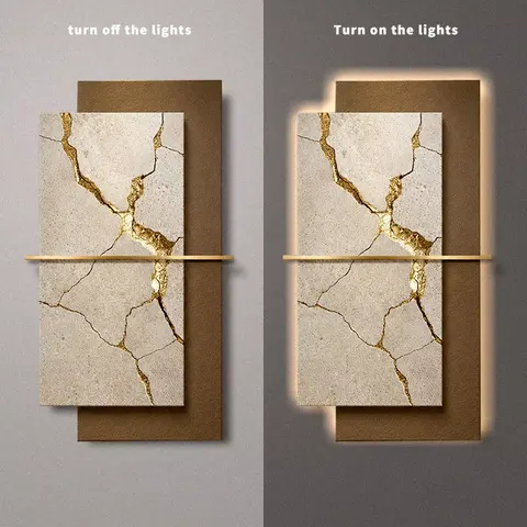Double-Layer MDF Wall Art with Backlit LEDs, Powered by USB Plug, for Home and Hotel Use