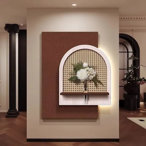 Double-layer Sandstone Art Home Decoration Picture Hydroponic Plants with LED Decorative Paintings