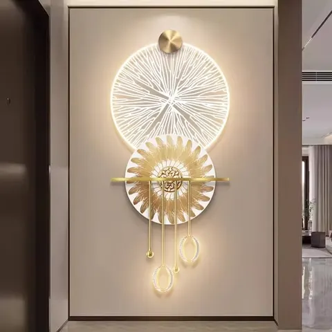 抽象 单幅 装饰画 轻奢风 卧室背景墙挂画 LED带灯画