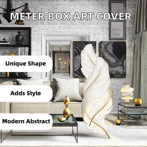 Electric Meter Box Art Deco Metal Decorative Painting Entrance Switch Luxury Hanging Cover Abstract Style Crystal Porcelain