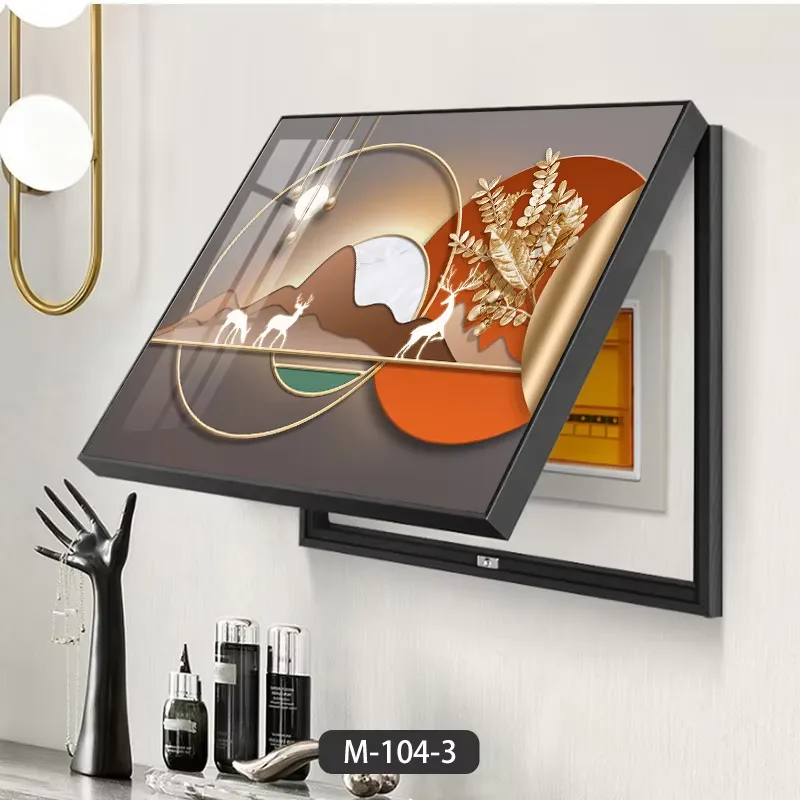 Electric Meter Box Decorative Painting Entrance Switch Luxury Hanging Cover Nordic Style Crystal Porcelain Painting