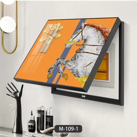 Electric Meter Box Decorative Painting Entrance Switch Luxury Hanging Cover Nordic Style Crystal Porcelain Painting