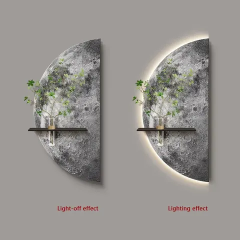 植物 单幅 装饰画 现代简约 玄关背景墙挂画 LED带灯画