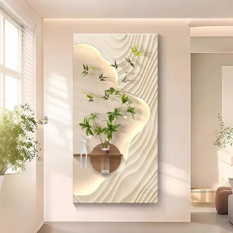 抽象 单幅 装饰画 现代简约 客厅背景墙挂画 LED带灯画