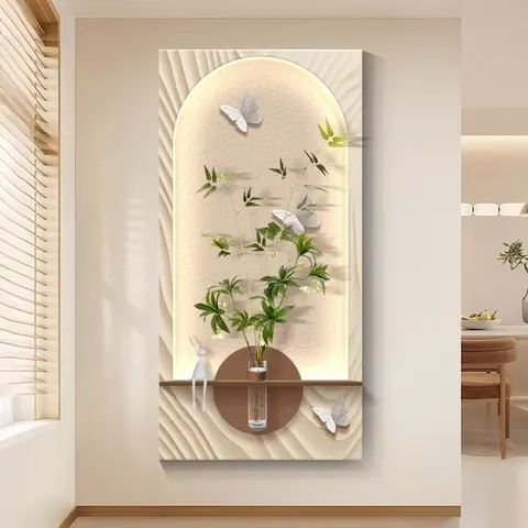 抽象 单幅 装饰画 现代简约 客厅背景墙挂画 LED带灯画