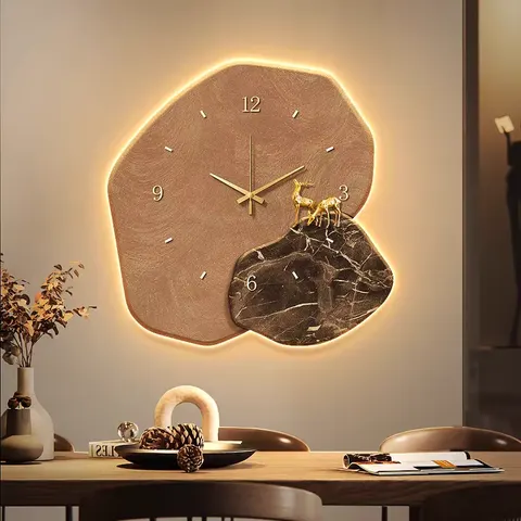 Elk Abstraction Stone Art Home Furnishings Decorative Painting UV Print LED Decor Painting