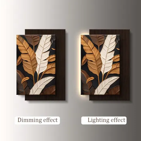 Entrance Hall Background Wall Sandstone Fabric Art Home Decor Painting Double-layer Crystal Porcelain LED Decor Painting
