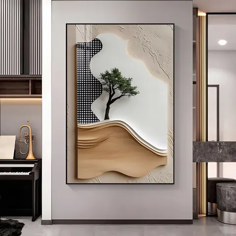 植物 单幅 装饰画 现代简约 玄关背景墙挂画