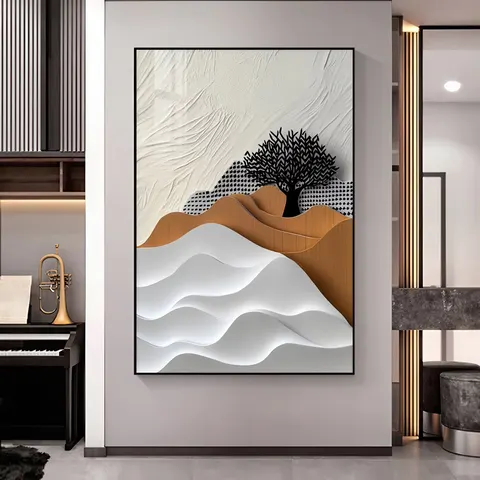 植物 单幅 装饰画 现代简约 玄关背景墙挂画