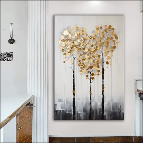 Entrance Porch Modern Light Luxury Gold Wealth Decorative Painting Other Paintings Home Decor Painting and Wall Art