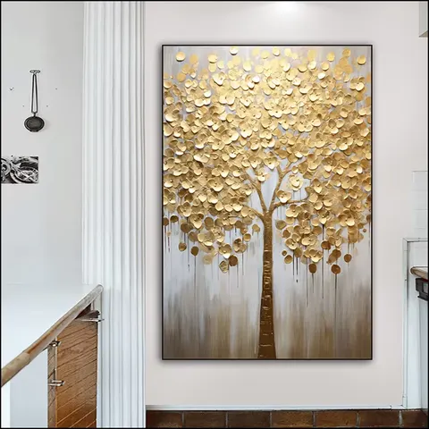 Entrance Porch Modern Light Luxury Gold Wealth Decorative Painting Other Paintings Home Decor Painting and Wall Art