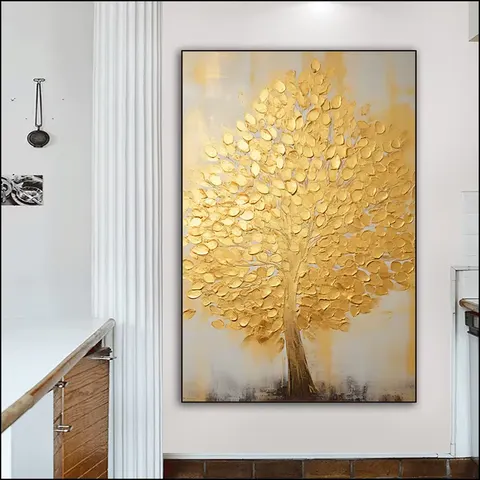 Entrance Porch Modern Light Luxury Gold Wealth Decorative Painting Other Paintings Home Decor Painting and Wall Art
