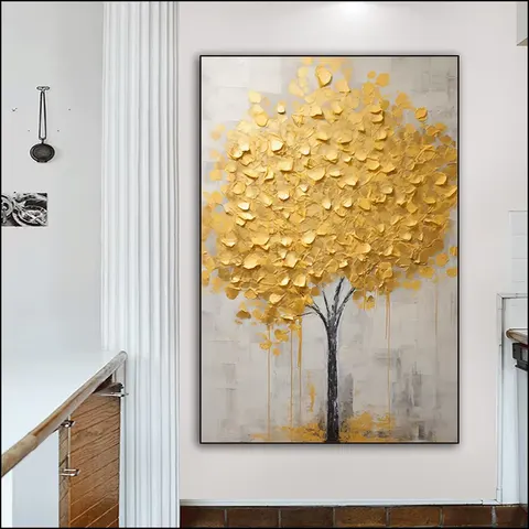 Entrance Porch Modern Light Luxury Gold Wealth Decorative Painting Other Paintings Home Decor Painting and Wall Art