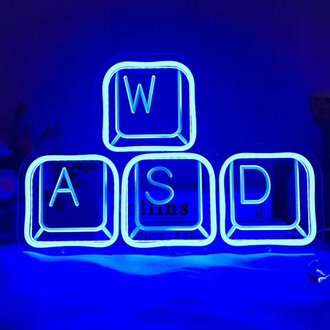 Esports Room Atmosphere Light Boys Bedroom Background Wall Gamepad Art Decor Neon