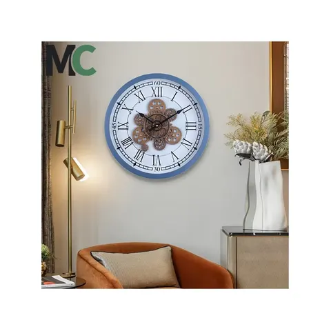 European Retro Gear Living Room Simple Creative Quiet Modern Clock Decorative Painting Home Decor Wall Clock