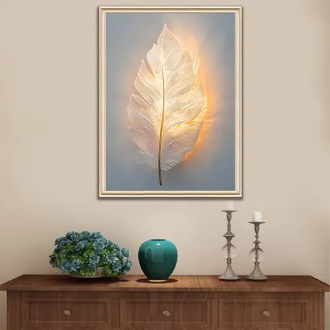 European Style Picture Frame Light Luxury Feather Home Furnishing Decor Painting Restaurant Background Wall Hanging Paintings