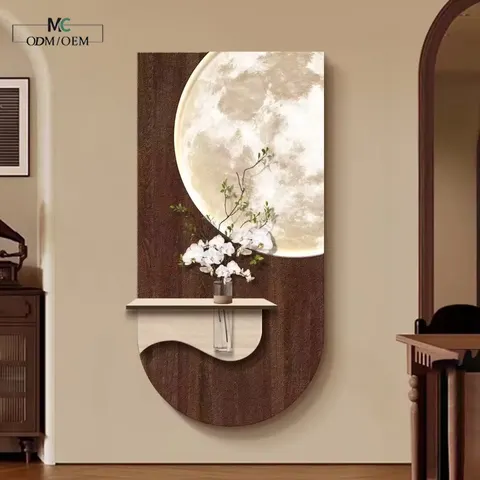 Factory Bulk Sale Sandstone Entrance Hall Decorative Painting Creativity Hydroponic Plants Wall Painting