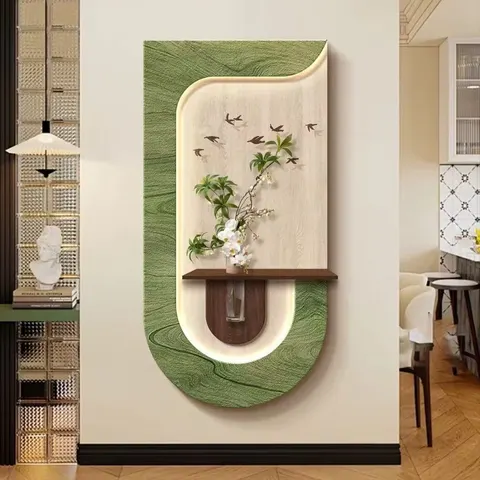 Factory Bulk Sale Sandstone Entrance Hall Decorative Painting Creativity Hydroponic Plants Wall Painting