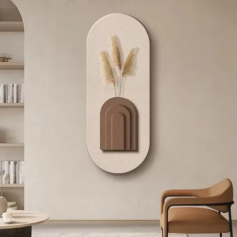 Factory Direct Butterfly Hydroponic Plants Sandstone Art Decorative Painting Corridor Background Wall Wall Murals