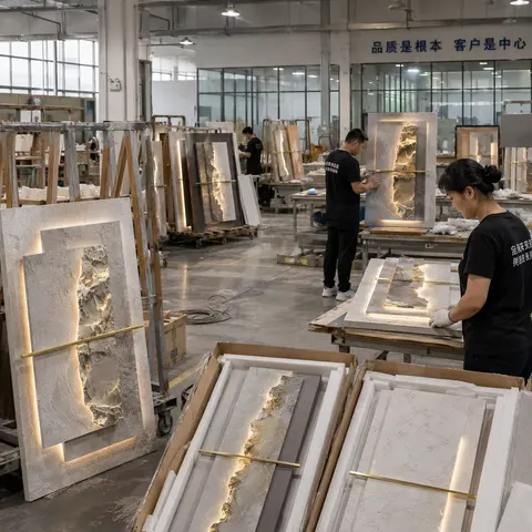 抽象 单幅 装饰画 轻奢风 玄关背景墙挂画 LED带灯画