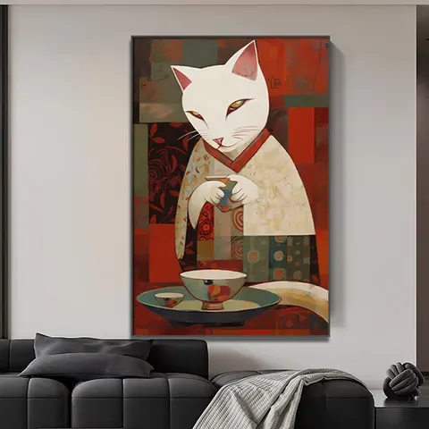 Factory Direct Sale Japanese-style Cartoon Art Home Decor Painting Sofa Feature Wall Oil Canvas Wall Decor Painting