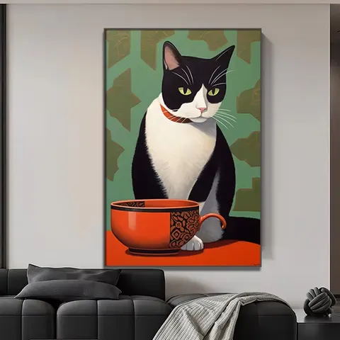 Factory Direct Sale Japanese-style Cartoon Art Home Decor Painting Sofa Feature Wall Oil Canvas Wall Decor Painting