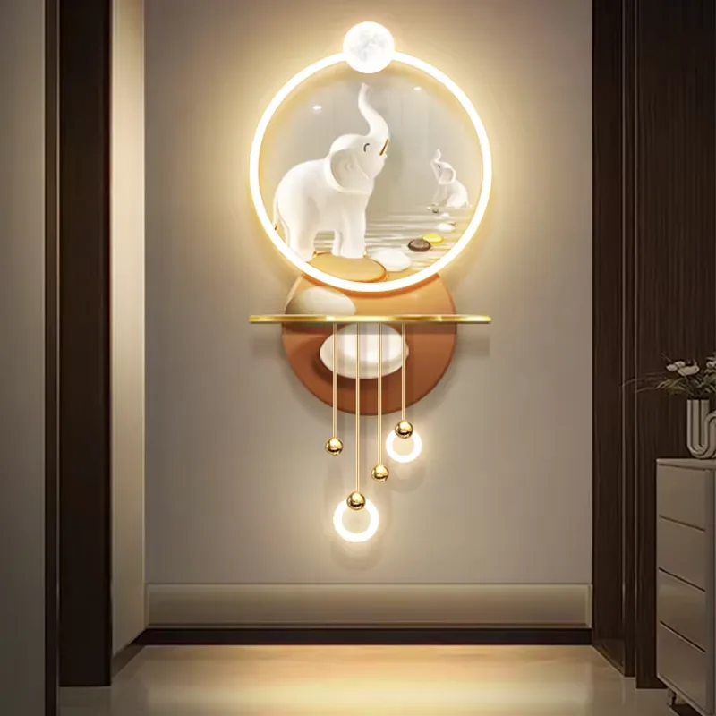 Factory Direct Sales Acrylic LED Painting Metal Pendant Art Home Decor Painting Corridor Background Wall Wall Murals