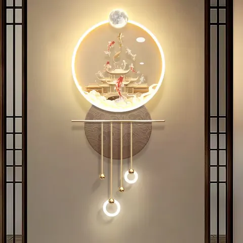 Factory Direct Sales Acrylic LED Painting Metal Pendant Art Home Decor Painting Corridor Background Wall Wall Murals