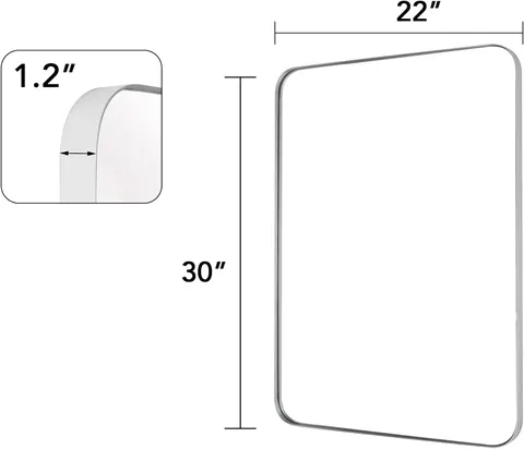 Factory Direct Sales Art Home Bathroom Mirror, Fashion Vanity Mirror, Rounded Rectangular Modern Room Mirror