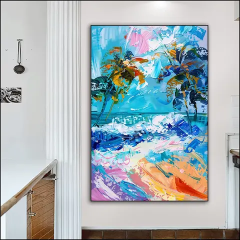 Factory Direct Sales Art Home Decor Paintings High-definition Printing Corridor Background Wall Crystal Porcelain Painting