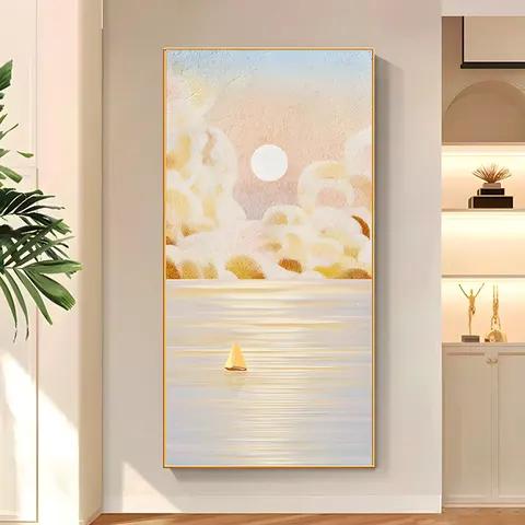 抽象 单幅 装饰画 现代简约 玄关背景墙挂画 晶瓷画