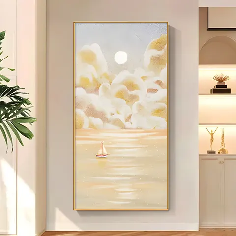 抽象 单幅 装饰画 现代简约 玄关背景墙挂画 晶瓷画