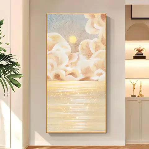 抽象 单幅 装饰画 现代简约 玄关背景墙挂画 晶瓷画