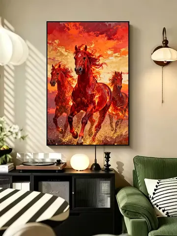 Factory Direct Sales Bedroom Decoration Luxurious Living Room Decorative Painting High-end Feeling Sofa Background Wall Painting