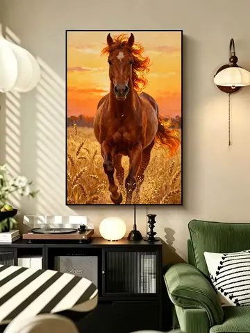 Factory Direct Sales Bedroom Decoration Luxurious Living Room Decorative Painting High-end Feeling Sofa Background Wall Painting