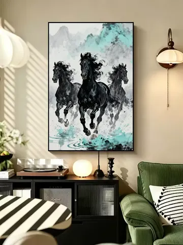 Factory Direct Sales Bedroom Decoration Luxurious Living Room Decorative Painting High-end Feeling Sofa Background Wall Painting