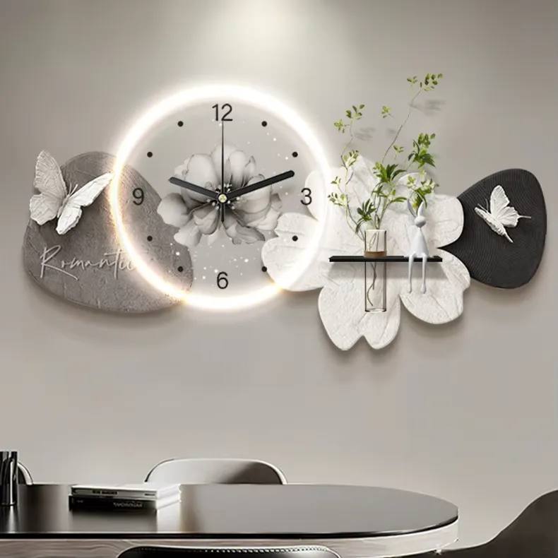 Factory Direct Sales Butterfly Acrylic LED Restaurant Background Wall Sandstone Art Home Decor