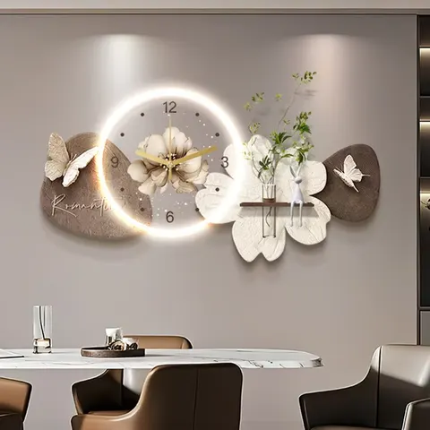 Factory Direct Sales Butterfly Acrylic LED Restaurant Background Wall Sandstone Art Home Decor