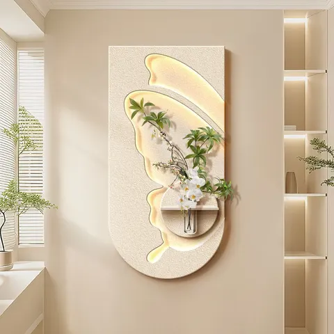 Factory Direct Sales Butterfly Luxurious Sandstone Art Home Decor Painting Corridor Background Wall LED Decor Painting
