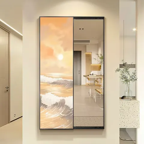 抽象 单幅 装饰画 现代简约 玄关背景墙挂画 装饰镜