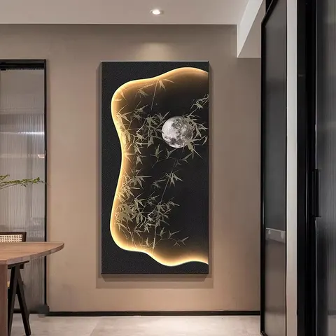 Factory Direct Sales  Entrance Hall Art Decor Painting Creativity Hydroponics Green Plants Sandstone Wall Surface Mural Painting