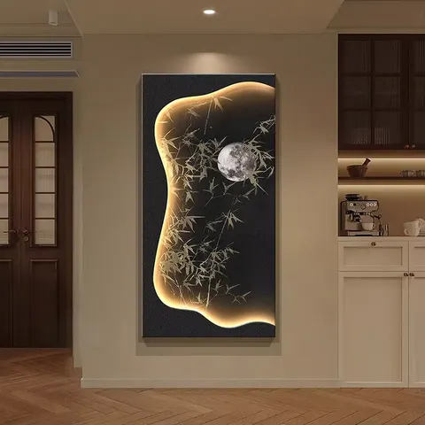 Factory Direct Sales  Entrance Hall Art Decor Painting Creativity Hydroponics Green Plants Sandstone Wall Surface Mural Painting