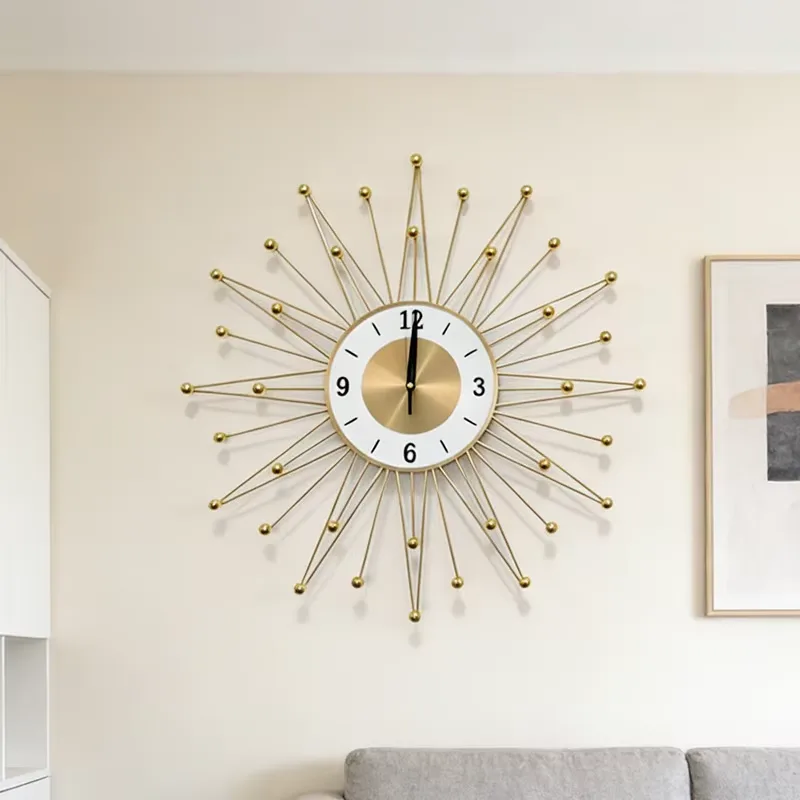 Factory Direct Sales European Style Mute Wall Clock Creativity Ironwork Decoration Wall Clock