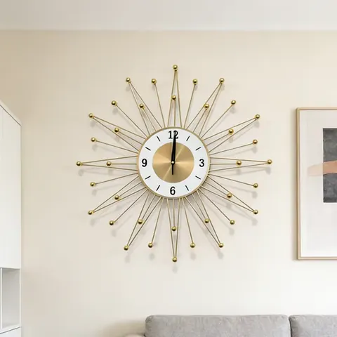 Factory Direct Sales European Style Mute Wall Clock Creativity Ironwork Decoration Wall Clock