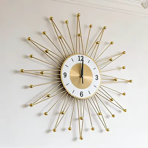 Factory Direct Sales European Style Mute Wall Clock Creativity Ironwork Decoration Wall Clock