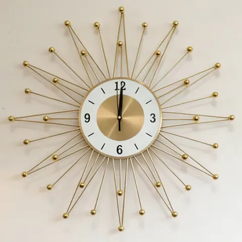 Factory Direct Sales European Style Mute Wall Clock Creativity Ironwork Decoration Wall Clock
