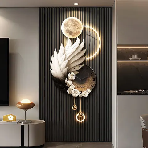 Factory Direct Sales Feathers Acrylic LED Light Painting UV Engraving Art Home Decor Painting