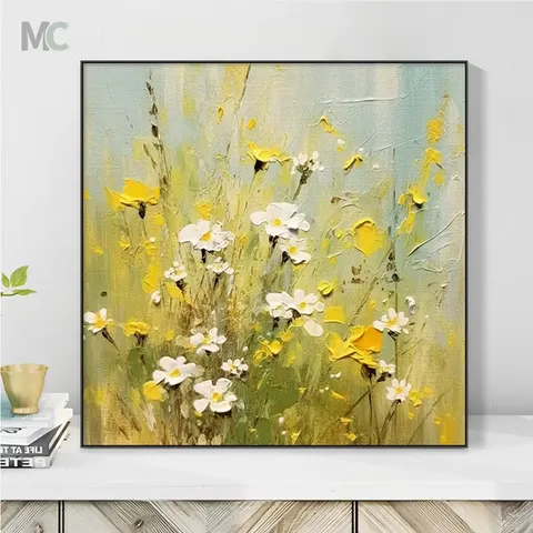 Factory Direct Sales Hotel Bedroom Head of Bed Flower Paining Modern Simple Living Room Background Wall Art Home Decor Painting